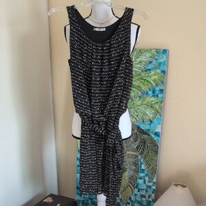 Papaya Black and White Midi Dress